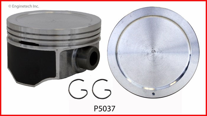Piston Set(8) – Dish Top | GM, Chevrolet 5.3L LS-Series Vortec (2004–2006) – VIN "P", "T", "Z" | 3.780" Bore | Floating Pin