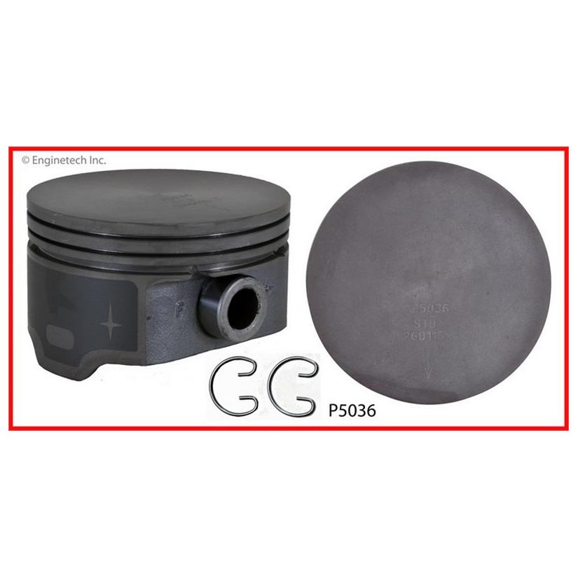 Piston Set(8) – Flat Top | GM, Chevrolet 5.3L LS-Series Vortec (2005–2009) – VIN “0, 3, 4, B, J, L, M” | 3.780" Bore | Floating Pin