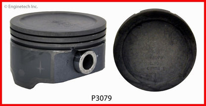 Piston Set(8) – Dish Top | GM, Chevrolet 5.3L LS-Series Vortec (1999–2004) – VIN "T", "Z" | 3.780" Bore | Press Fit Pin