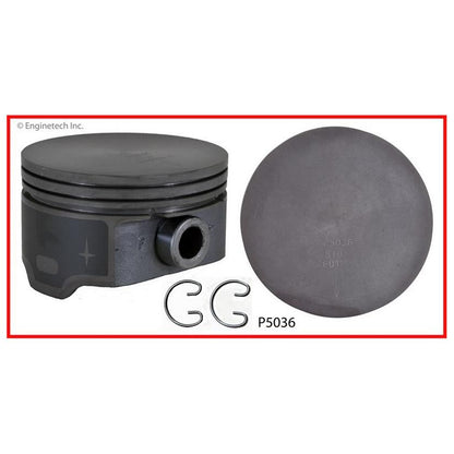 Piston Set(8) – Flat Top | GM, Chevrolet 5.3L LS-Series Vortec (2005–2009) – VIN “0, 3, 4, B, J, L, M” | 3.780" Bore | Floating Pin